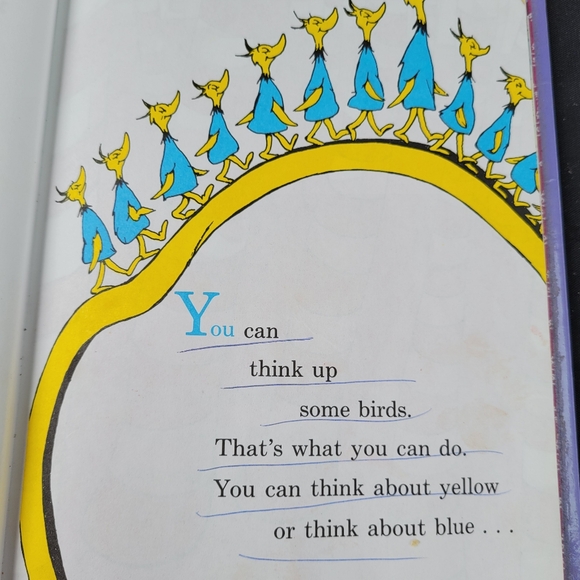 Dr. Seuss Hard Cover Book- Oh The Thinks You Can Think -1975 - Picture 5 of 7